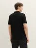 Denim Tom Tailor Basic Polo Shirt With A Logo Print Black