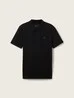 Denim Tom Tailor Basic Polo Shirt With A Logo Print Black