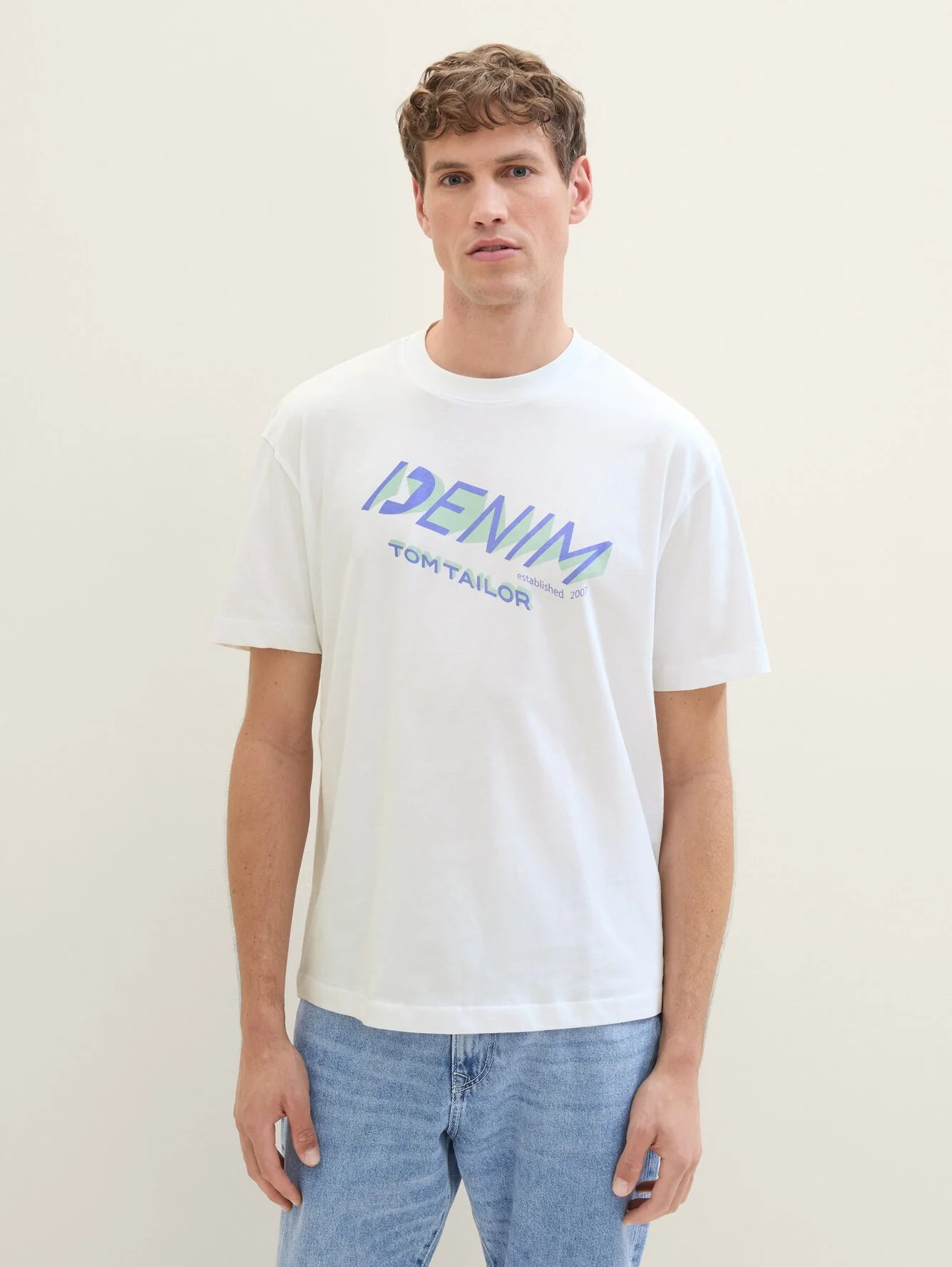 Denim Tom Tailor T Shirt Denim White