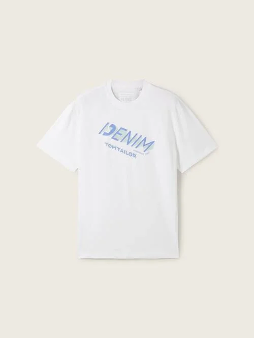 Denim Tom Tailor T Shirt Denim White