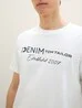 Denim Tom Tailor Logo T Shirt White