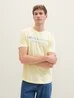 Denim Tom Tailor Logo T Shirt Pastel Light Yellow