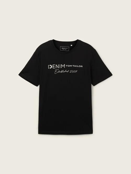 Denim Tom Tailor T Shirt Black