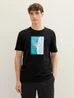 Denim Tom Tailor T Shirt With Print Black