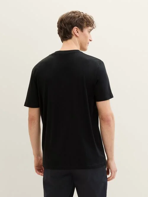 Denim Tom Tailor T Shirt With Print Black