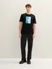 Denim Tom Tailor T Shirt With Print Black