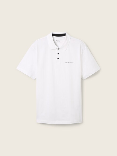 Denim Tom Tailor Polo Tee White - 1042109-20000