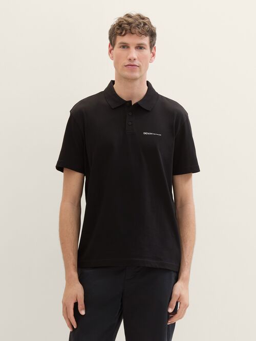 Denim Tom Tailor Polo Tee Black - 1042109-29999