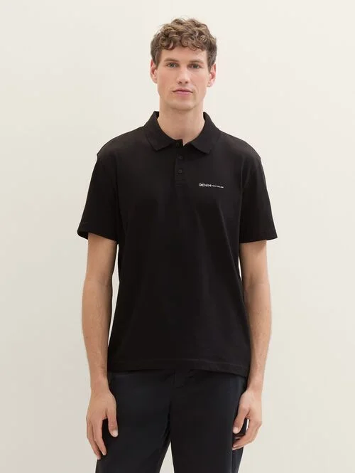 Denim Tom Tailor Polo Tee Black