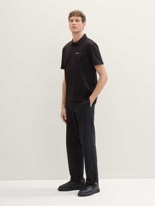 Denim Tom Tailor Polo Tee Black - 1042109-29999