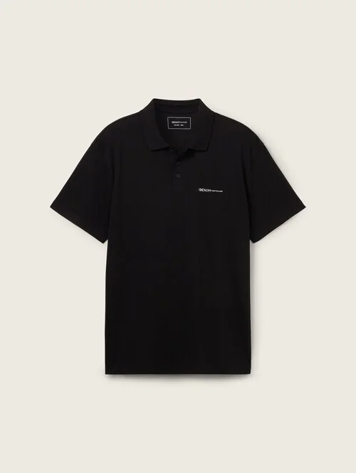 Denim Tom Tailor Polo Tee Black