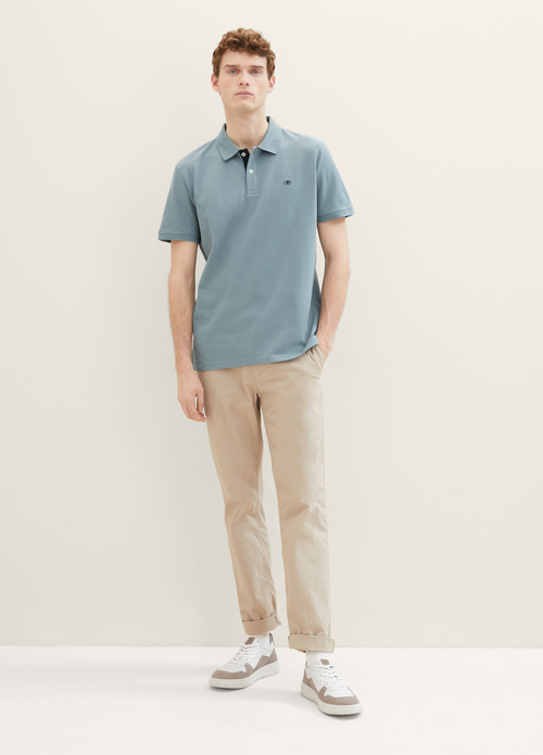 Tom Tailor Basic Polo Shirt Grey Mint - 1027713-27475