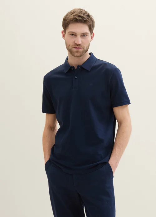 Tom Tailor Basic Polo With Contrast Dark Blue