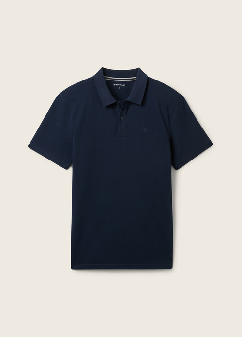 Tom Tailor Basic Polo With Contrast Dark Blue - 1031006-10302