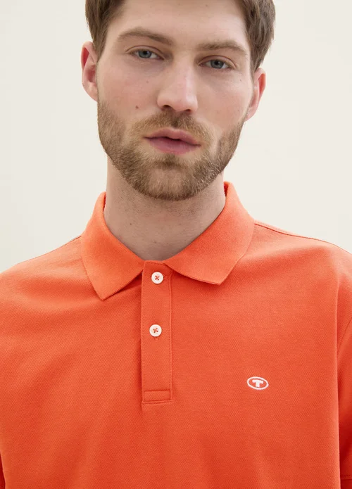 Tom Tailor Basic Polo With Contrast Marocco Orange