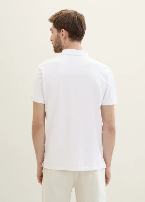 Tom Tailor Basic Polo With Contrast White 1