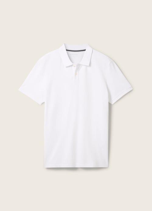 Tom Tailor Basic Polo With Contrast White 1 - 1031006-13308