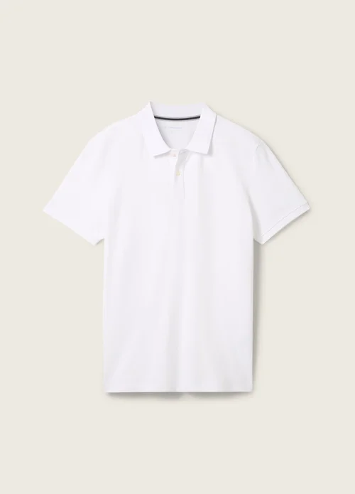 Tom Tailor Basic Polo With Contrast White 1