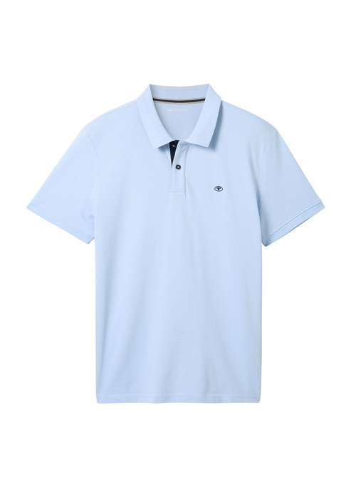 Tom Tailor Basic Polo With Contrast Windsurf Blue - 1031006-35271