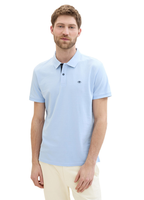 Tom Tailor Basic Polo With Contrast Windsurf Blue - 1031006-35271