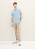 Tom Tailor Basic Polo With Contrast Washed Out Middle Blue - 1031006-32245