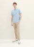 Tom Tailor Basic Polo With Contrast Washed Out Middle Blue