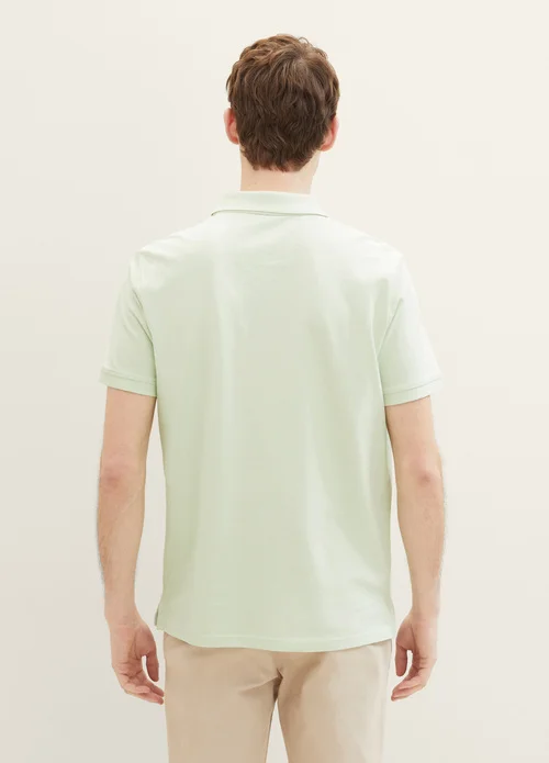 Tom Tailor Basic Polo With Contrast Tender Sea Green