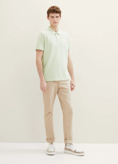 Tom Tailor Basic Polo With Contrast Tender Sea Green