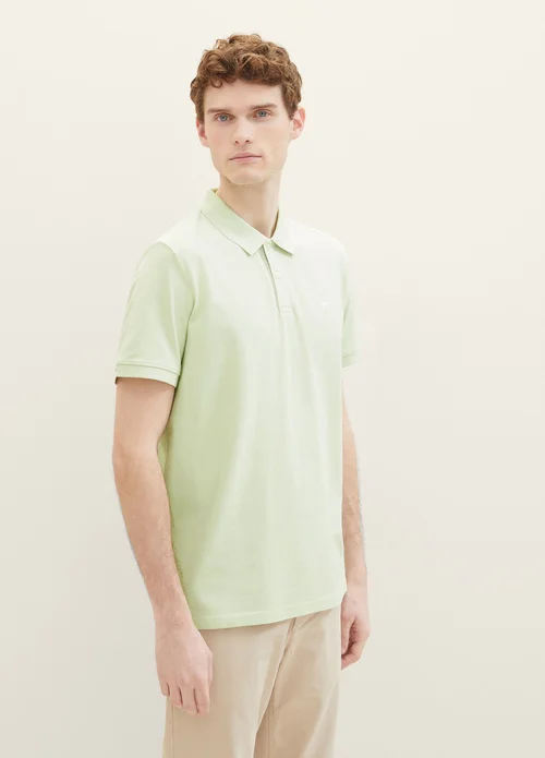 Tom Tailor Basic Polo With Contrast Tender Sea Green