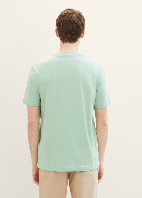 Tom Tailor T Shirt With A Logo Print Paradise Mint - 1037735-23383