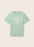 Tom Tailor T Shirt With A Logo Print Paradise Mint - 1037735-23383