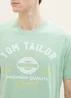 Tom Tailor T Shirt With A Logo Print Paradise Mint