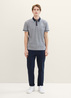 Tom Tailor Basic Polo Shirt Navy White Two Tone Pique - 1040822-24571