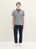 Tom Tailor Basic Polo Shirt Navy White Two Tone Pique