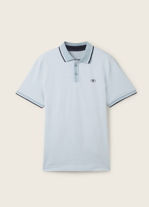 Tom Tailor Basic Polo Shirt White Foggy Blue Twotone - 1040822-35199