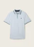 Tom Tailor Basic Polo Shirt White Foggy Blue Twotone