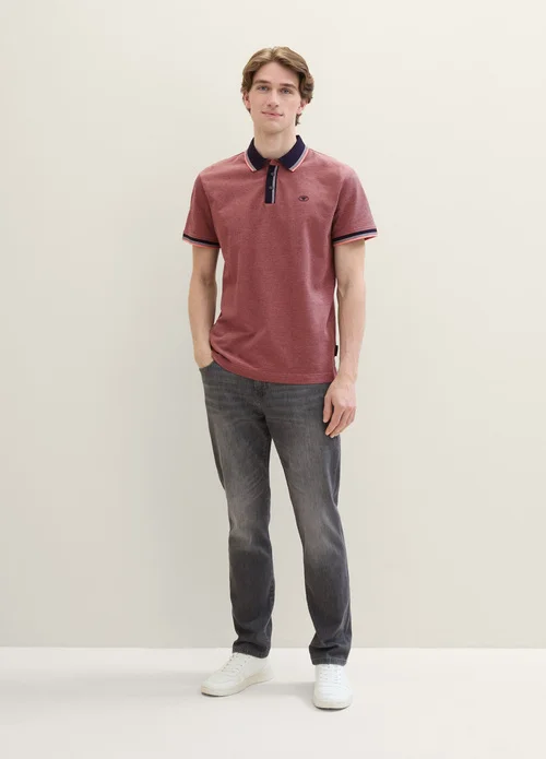Tom Tailor Basic Polo Shirt Navy Flam Twotone