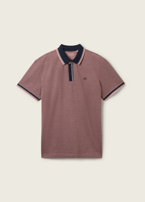 Tom Tailor Basic Polo Shirt Navy Flam Twotone