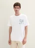 Tom Tailor C Neck Print T Shirt White