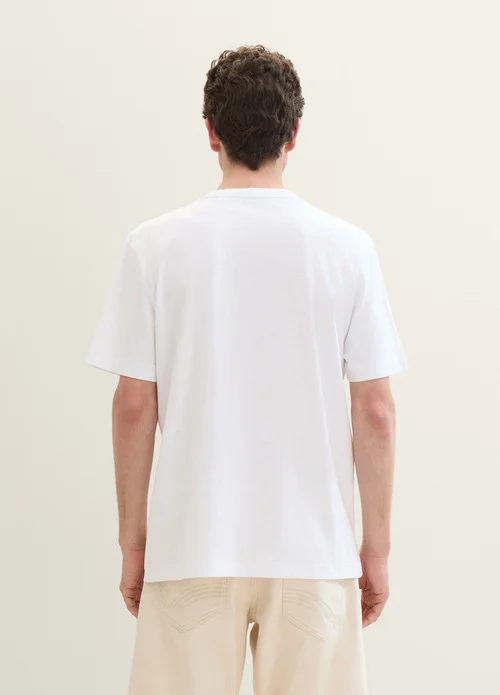 Tom Tailor C Neck Print T Shirt White