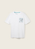 Tom Tailor C Neck Print T Shirt White - 1041825-20000