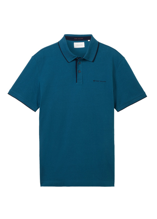 Tom Tailor Polo Tee Moss Blue - 1041872-13353