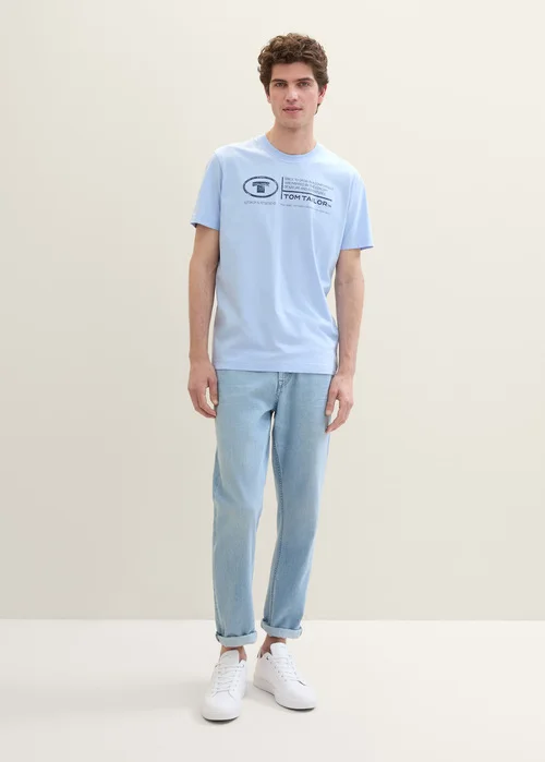 Tom Tailor T Shirt With A Print Windsurf Blue