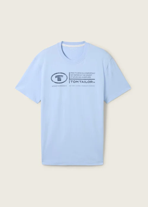 Tom Tailor T Shirt With A Print Windsurf Blue