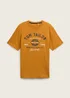 Tom Tailor T Shirt With A Logo Print Peanut Butter Brown