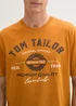 Tom Tailor T Shirt With A Logo Print Peanut Butter Brown