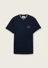 Tom Tailor Polo Shirt With A Print Sky Captain Blue