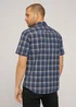 Tom Tailor Regular Space Dye Check Navy Space Yarn Check