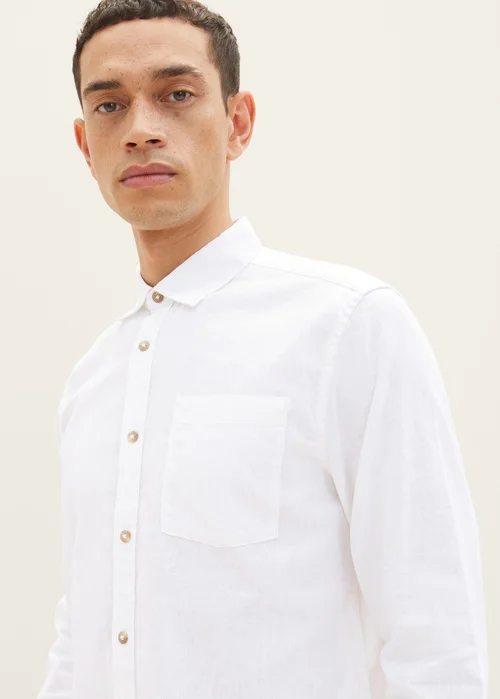 Tom Tailor Linien Shirt White