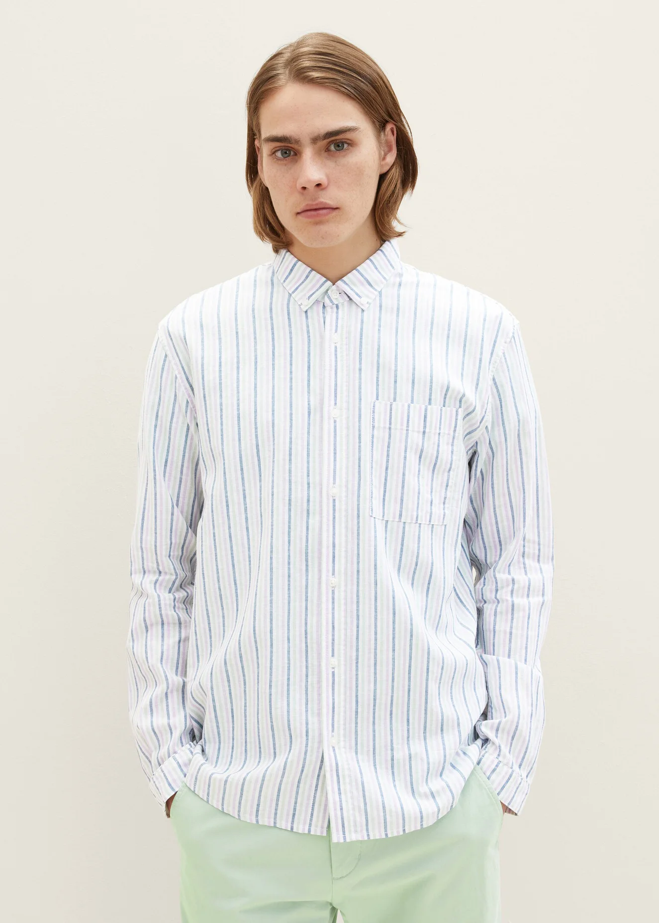 Denim Tom Tailor Shirt Multicolor Small Stripe